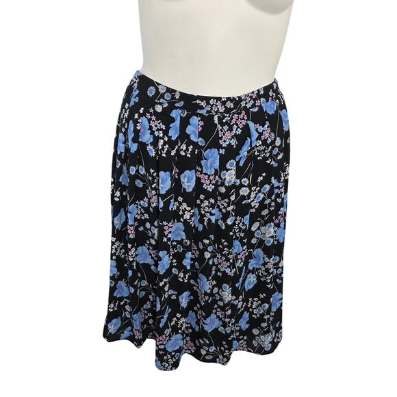 Talbots Pleated Wildflowers Midi Skirt sz 12 - Picture 3 of 9